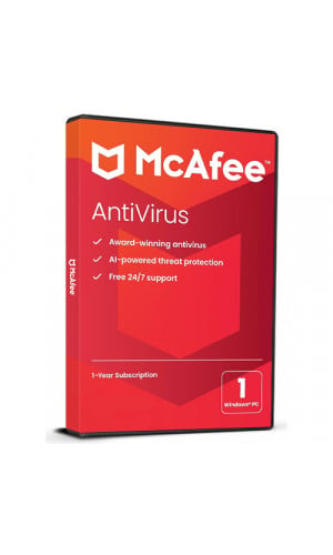 McAfee AntiVirus Protection 2024  | 1 Year 1 PC Windows Cd Key Global