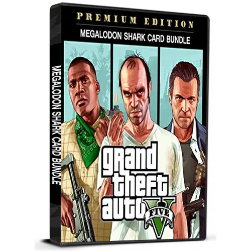 Grand Theft Auto V מהדורת פרימיום Online Edition וחבילת כרטיסי כריש מגלודון C (מפתח Rockstar לPC / גלובלי)