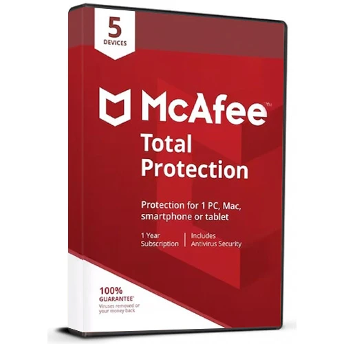 McAfee Total Protection (1 Year / 5 Devices License) (Subscription / Global)