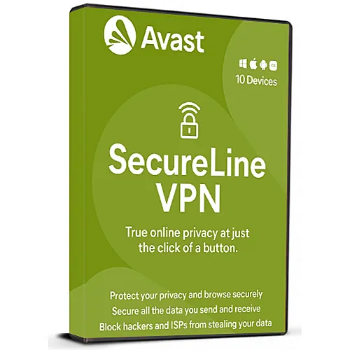 Avast SecureLine VPN (1 Yıl / 10 Cihaz Lisansı) (Abonelik / Global)
