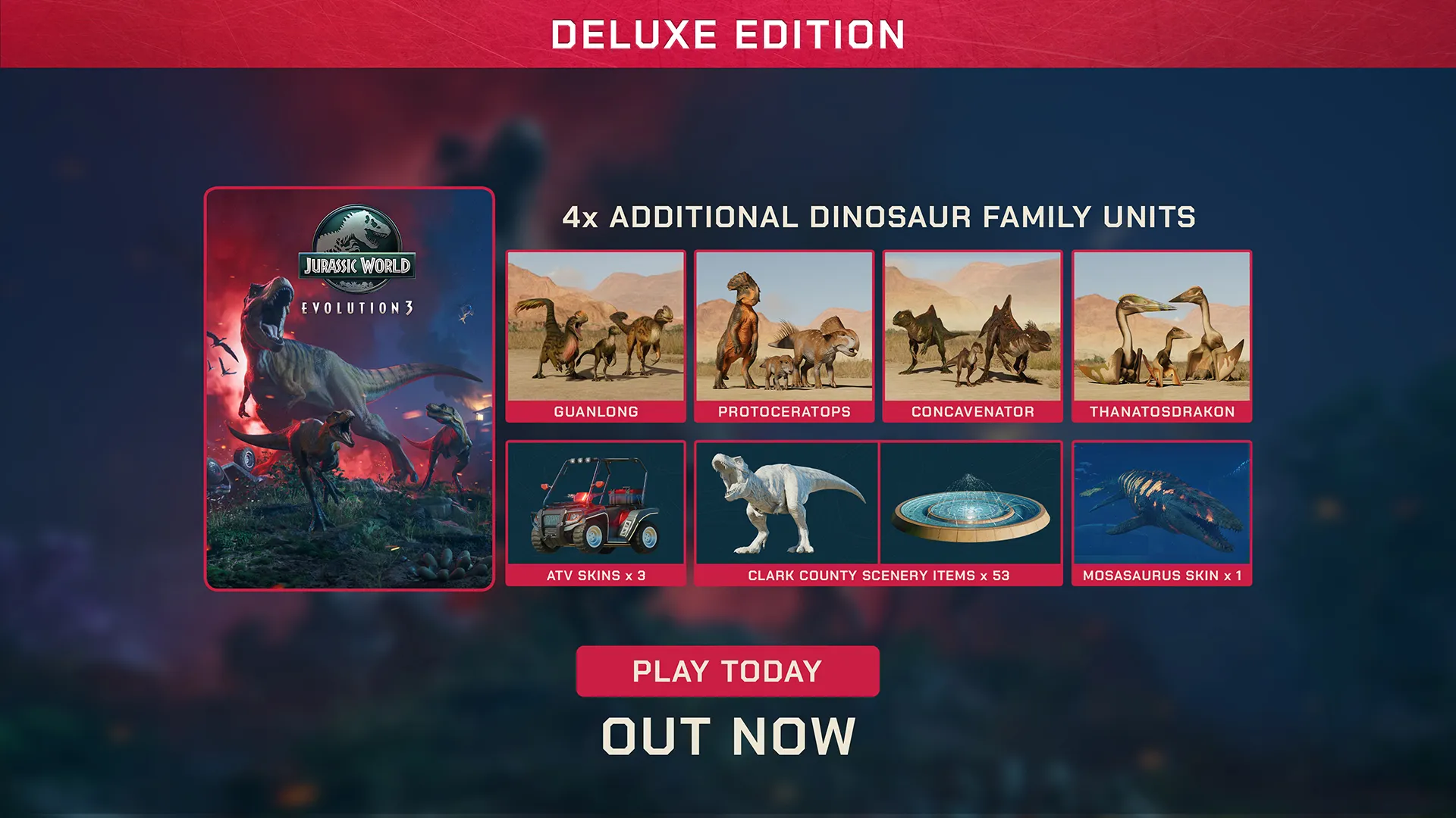 Jurassic World Evolution 3: Deluxe Έκδοση (Κλειδί Steam για PC / Global έκδοση)