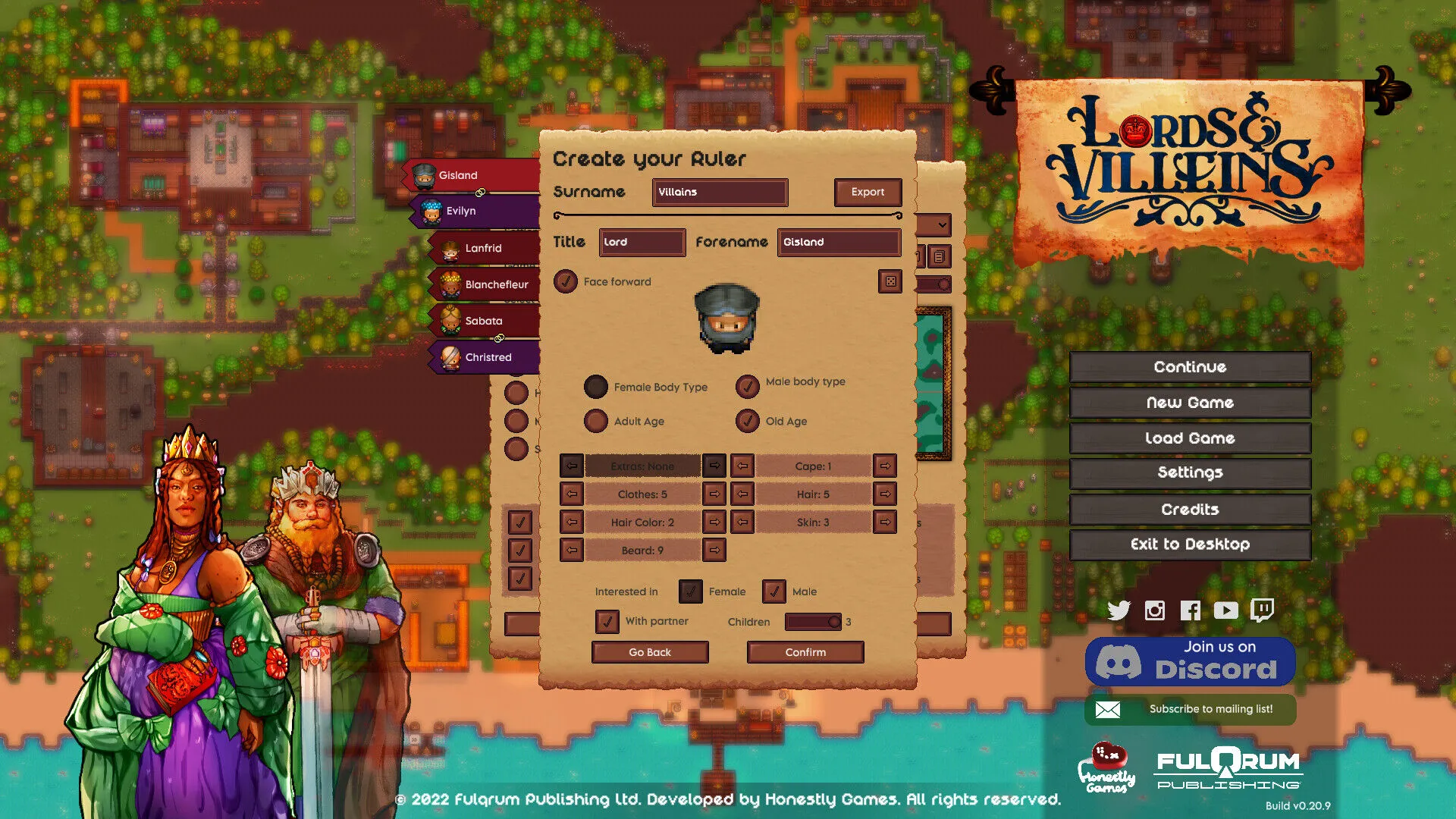 Lords and Villeins: The Great Houses Edition (PC Steam Key / Global)