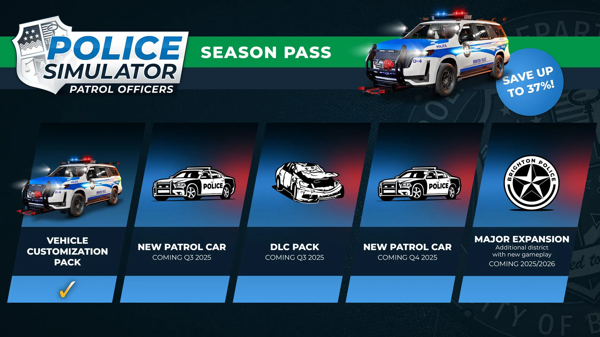 Police Simulator: Patrol Officers - Pase de temporada (Clave para PC Steam / Global)