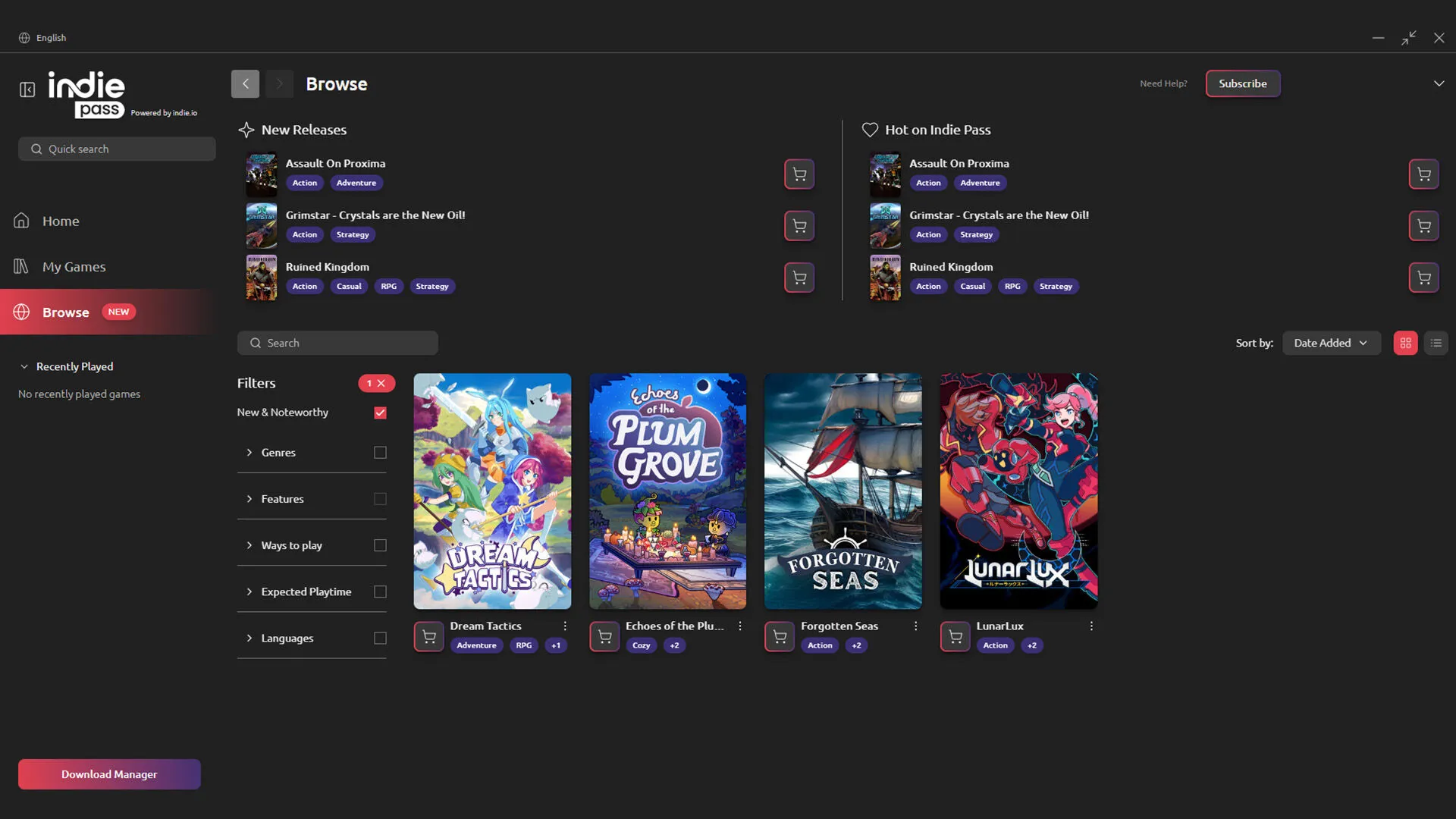 Indie Pass 1 mese (codice per PC / Global)