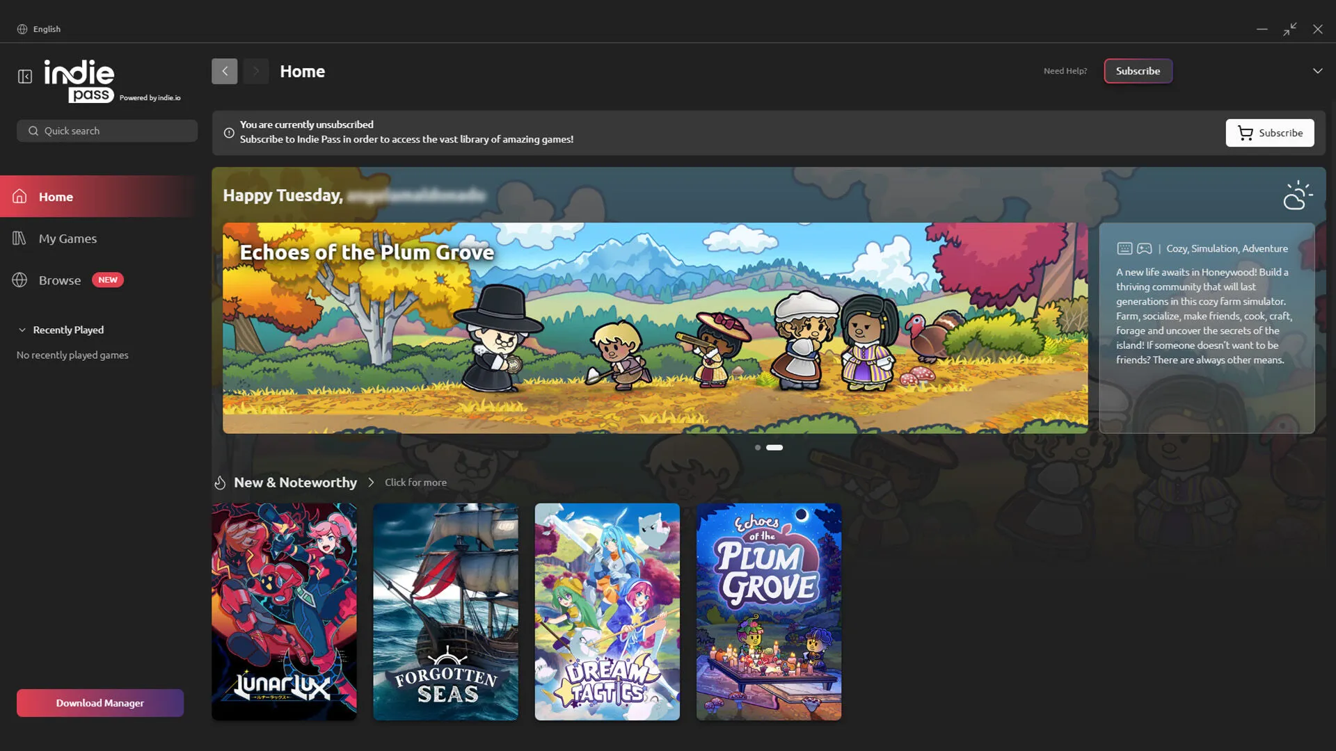 Indie Pass 1 mese (codice per PC / Global)