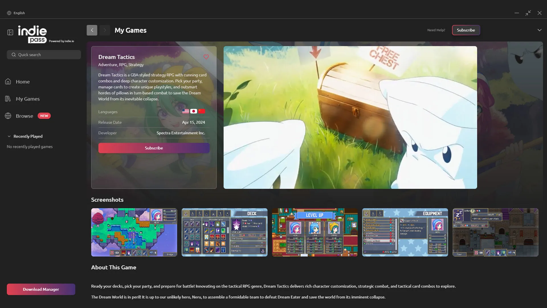 Indie Pass 1 mese (codice per PC / Global)
