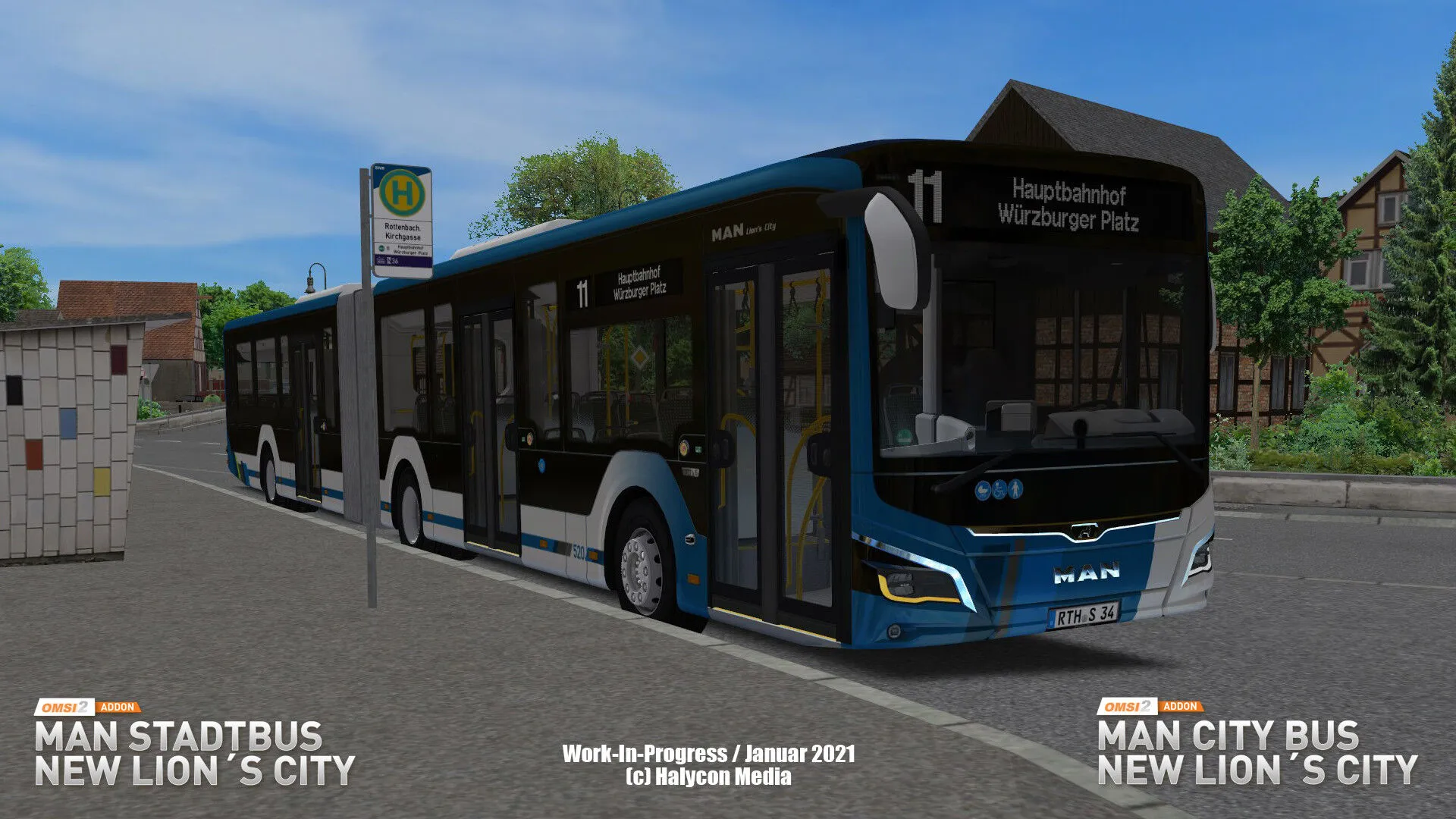 OMSI 2 Add-on MAN Stadtbus New Lion's City (PC Steam Key - Global)