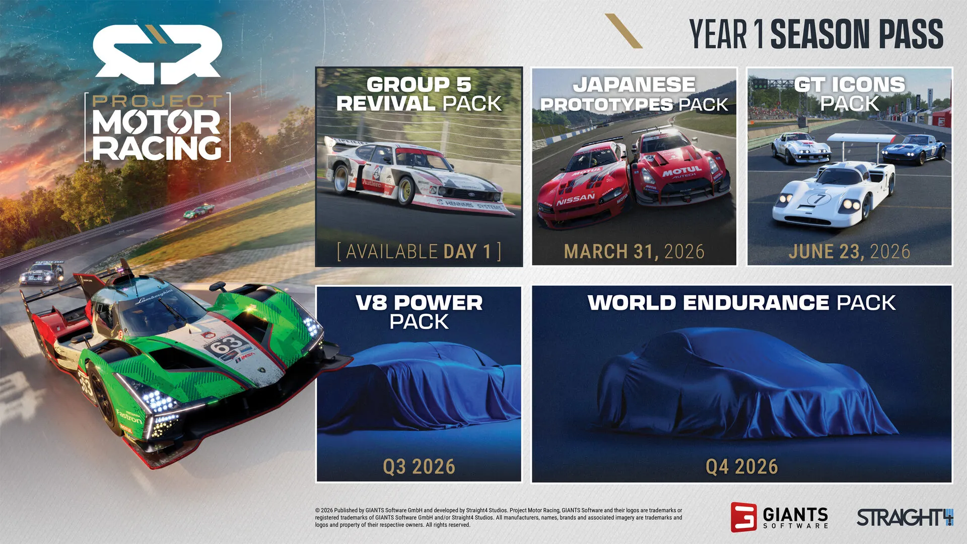 Project Motor Racing: Year 1 Season Pass (PC Steam Key - Global)