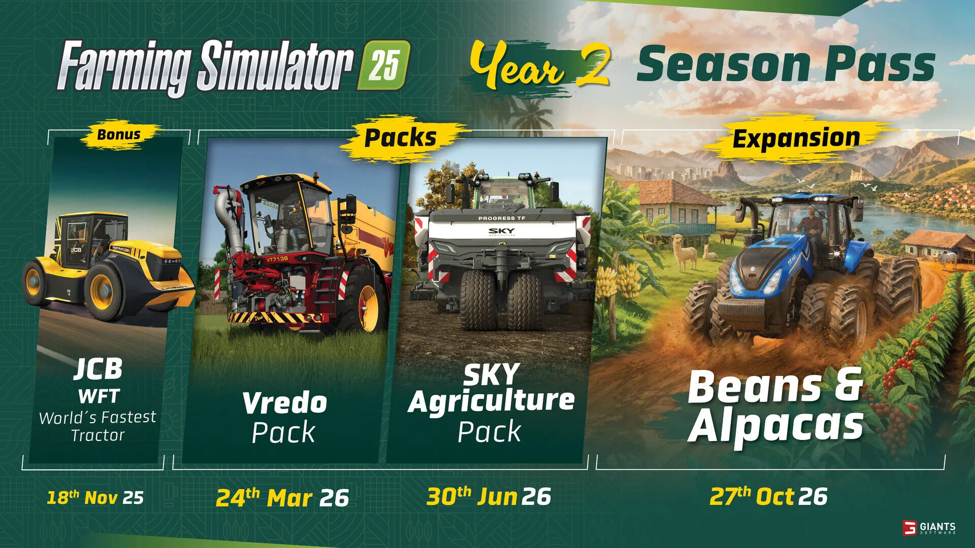 Farming Simulator 25: Season Pass für Jahr 2 (PC Steam-Key – Global)