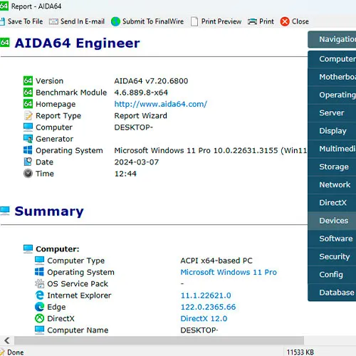 AIDA64 Engineer (1 Gerät) (Lebenslange Lizenz / Global)