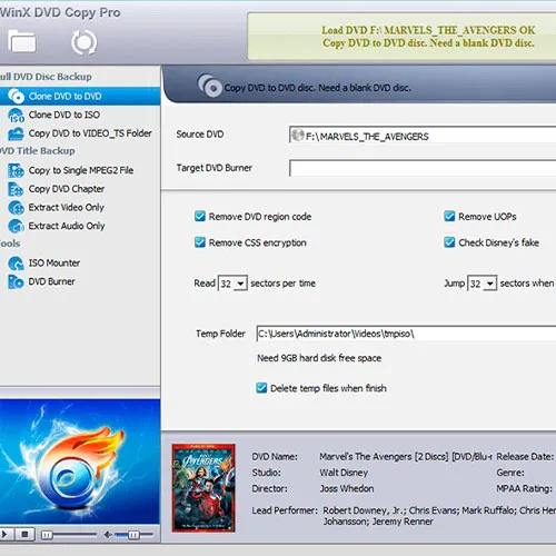 WinX DVD Copy Pro (Windows) (Lebenslange Lizenz / Global)