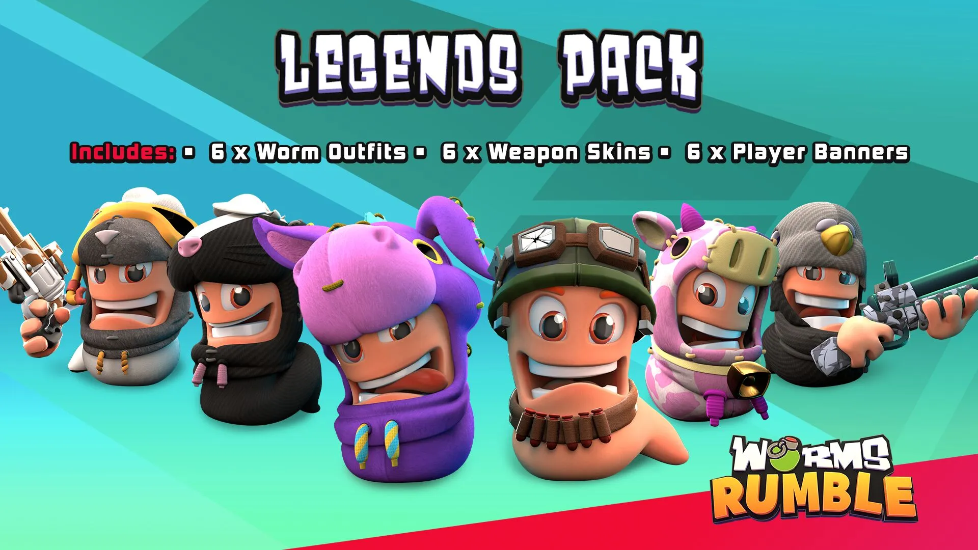 Worms Rumble – Legends Pack (PC Steam-Key / Global)